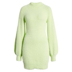 lime green bardot dress